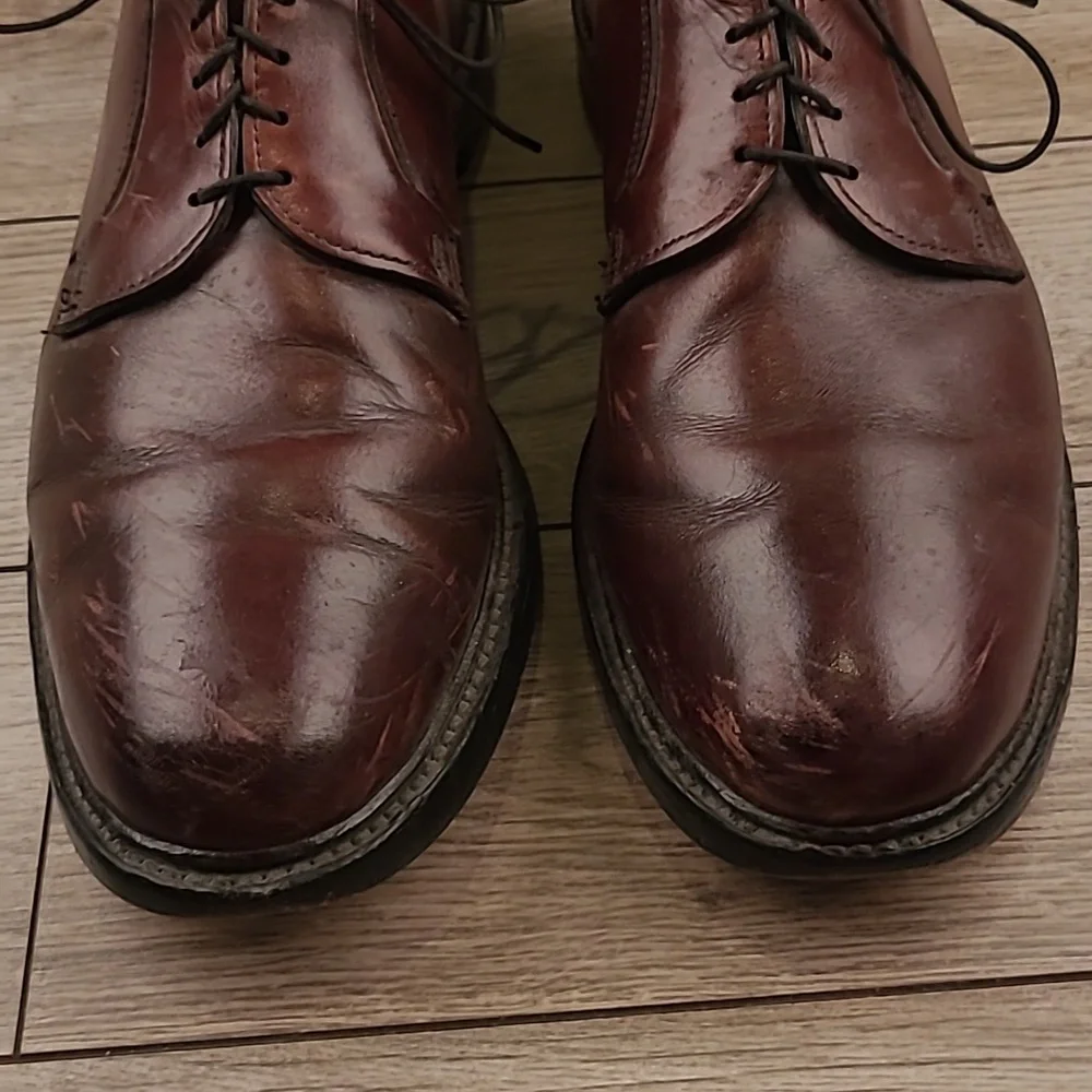 ALLEN EDMONDS Cherry Brown Oxfords Sz‎ 12 B Mens Lace Up Oxfords Dress Shoes